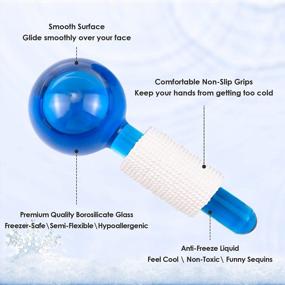 img 1 attached to 🧊 LAKE BLUE Poleview Face Massager: Cooling Ice Globes for Facials – Tighten Skin, Reduce Puffiness, and Smooth Wrinkles