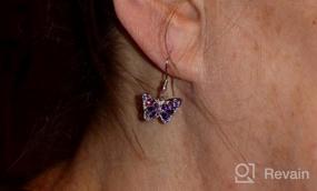 img 7 attached to 925 Sterling Silver Butterfly Earrings with Birthstone - Perfect Gifts for Women and Girls