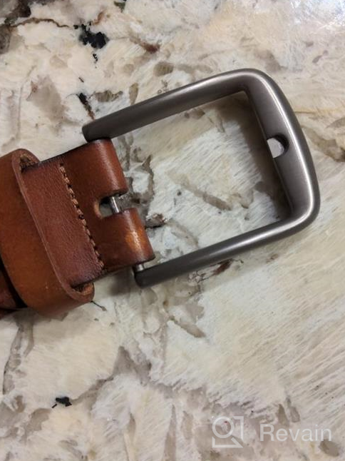 img 1 attached to Classic Men's Belt Accessories: Bullko 👔 Genuine Leather Belts for 34-36 Inch Waist review by Bernard Foley