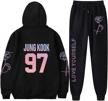 dolphind kpop hoodie love yourself set with suga, jimin, jung kook, v, rap, and jin sweatshirt and pants - official merchandise logo