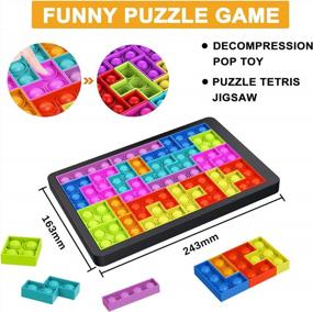 img 2 attached to Снимите стресс и улучшите концентрацию с помощью набора игрушек Vdealen Pop Puzzle Popper Fidget - идеальной сенсорной игрушки для детей и взрослых!