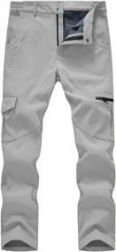 img 4 attached to Rdruko Men'S Snow Ski Outdoor Waterproof Insulated Hiking Snowboard Fleece Work Pants 6 Pockets
