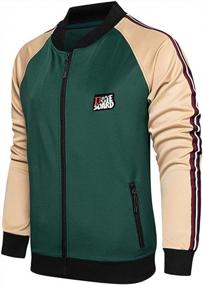 img 3 attached to Men'S Full Zip Activewear Sport Suit - PASOK 2 Piece Jogging Sweatsuits For Athletic Outfits