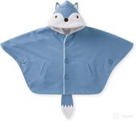 🧥 warm and cozy: pureborn baby toddler hooded poncho cape cloak fleece jacket coat - perfect winter outfit for 0-4 years! logo