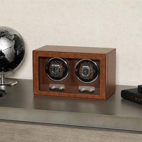 img 3 attached to ROTHWELL Double Watch Winder For Automatic Watches With Quiet Motor With Multiple Speeds And Rotation Settings (Tan/Brown)