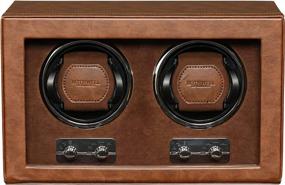 img 4 attached to ROTHWELL Double Watch Winder For Automatic Watches With Quiet Motor With Multiple Speeds And Rotation Settings (Tan/Brown)