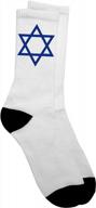 tooloud jewish star of david crew socks: show your pride in style! logo