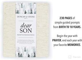 img 3 attached to 👶 Dear Son: Prompted Prayer Journal & Childhood Keepsake - Cream Baby Boy Memory Book, Milestone Scrapbook Album & New Mom Gift