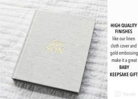 img 2 attached to 👶 Dear Son: Prompted Prayer Journal & Childhood Keepsake - Cream Baby Boy Memory Book, Milestone Scrapbook Album & New Mom Gift