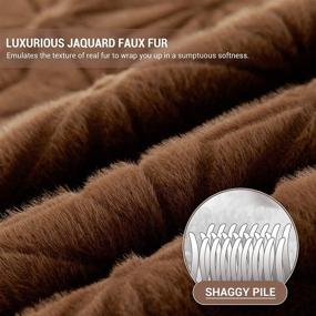 img 2 attached to Brown Faux Fur Throw Blanket - Super Soft, Cozy Warm Fluffy Decorative 50" X 60" For Couch, Sofa, Bed Fall & Winter