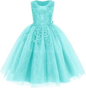 img 4 attached to Wedding Bridesmaid Princess Communion Birthday Girls' Clothing : Dresses