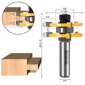 img 2 attached to ZOKMOK Plus 1/2'' Shank Tongue And Groove Router Bits & 45 Degree Lock Miter Joint Router Bit