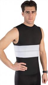 img 4 attached to NYOrtho Elastic Rib Support Belt - Torso Compression Rib Brace Treatment Wrap For Natural Healing (Male - Fits 30"-45" Chest)