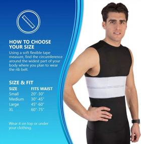 img 1 attached to NYOrtho Elastic Rib Support Belt - Torso Compression Rib Brace Treatment Wrap For Natural Healing (Male - Fits 30"-45" Chest)