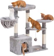 🐱 heybly cat tree tower condo: sisal scratching posts + cooling mat for kittens logo