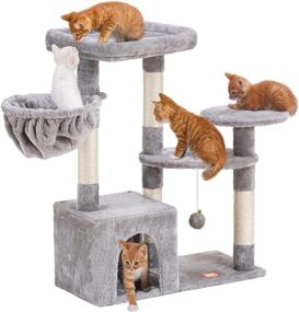 img 4 attached to 🐱 Heybly Cat Tree Tower Condo: Sisal Scratching Posts + Cooling Mat for Kittens