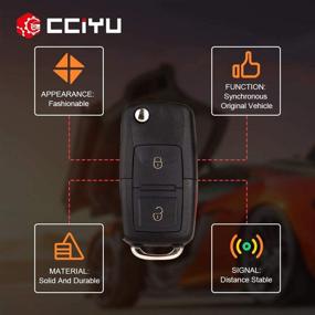 img 1 attached to CCiYu 2X Keyless Entry Remote Control Car Key Fob 3 Buttons Replacement for Mazda, Lincoln, Mercury, Ford (98-16)