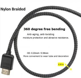 img 2 attached to FEMORO HDMI To VGA Cable 3 Feet, Pack Of 2 - Male To Male Braided Cord For Connecting Laptop, Desktop, PC To Monitor, Projector, Or HDTV - Black