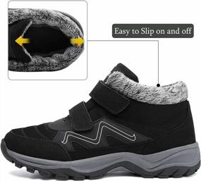 img 2 attached to Winter Snow Boots For Men And Women - Fur Lined For Warmth, Non-Slip Ankle Booties For Walking And Hiking, Lightweight Outdoor Shoes By Visionreast