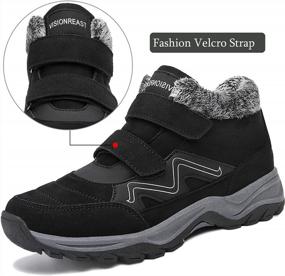 img 1 attached to Winter Snow Boots For Men And Women - Fur Lined For Warmth, Non-Slip Ankle Booties For Walking And Hiking, Lightweight Outdoor Shoes By Visionreast