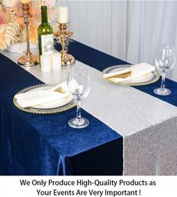 img 4 attached to 12X72-Inch Silver Sequin Table Runner - Perfect For Events, Weddings & Parties!