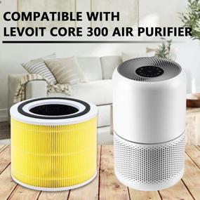 img 3 attached to Сменный фильтр LEVOIT Core 300 и 300S — 3-в-1 H13 True HEPA, по сравнению с фильтром #Core300-RF-PA — 2 упаковки