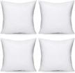upgrade your home decor with acanva premium pillow inserts - 4 pack white euro sham stuffers for bed, couch, and sofa logo