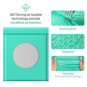 img 2 attached to Fuxury Teal Bubble Mailers - 25 Pack, 8.5X12 Inch Waterproof Padded Envelopes With Strong Adhesion For Small Business Shipping, Books, Clothes And Makeup Supplies