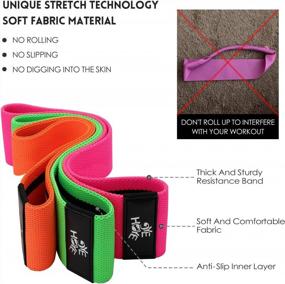 img 2 attached to Resistance Bands Set - Include 5 Stackable Exercise Bands With Foam Handle, Door Anchor Attachment, Legs Ankle Straps, Portable Carry Bag For Fitness, Suspension, Speed Strength, Home Gym, Yoga