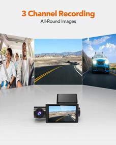img 2 attached to WOLFBOX I07 Dash Cam: The Ultimate 3-Channel Car Camera With Superb Video Quality, WiFi GPS, And Parking Monitor, Supports 128GB Max