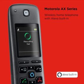 img 1 attached to Смарт-беспроводной телефон Motorola AXH03 DECT 6.0 со встроенной функцией Alexa и автоответчиком — включает 3 трубки