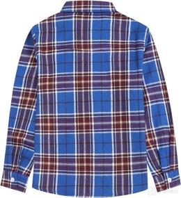 img 3 attached to 👚 SANGTREE Women's Cotton Flannel Plaid Shirt, Long Sleeve Button Down, Sizes 3 Months - US 2XL