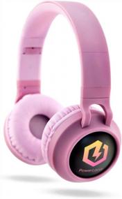 img 4 attached to PowerLocus Kids Wireless Bluetooth Headphones Over-Ear With LED, Foldable Headset W/ Mic, Volume Limited For Phones, Tablets & Laptops