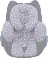 janabebe baby support cushion - 100% cotton reducer with head, body, and back support for infants (white star design) - 3 part antiallergic set логотип