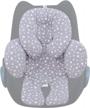 janabebe baby support cushion - 100% cotton reducer with head, body, and back support for infants (white star design) - 3 part antiallergic set logo