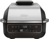 black/silver ninja eg201 foodi 6-in-1 grill: air fry, roast, bake, broil, & dehydrate - 2nd gen logo