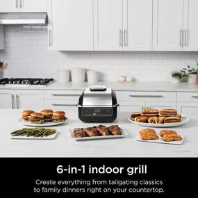 img 3 attached to Black/Silver Ninja EG201 Foodi 6-In-1 Grill: Air Fry, Roast, Bake, Broil, & Dehydrate - 2Nd Gen