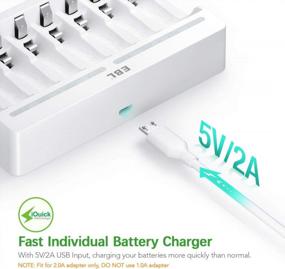 img 1 attached to 50AA2500 EBL Individual Battery Charging System - Rechargeable Batteries