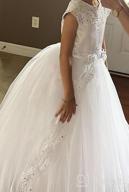 img 1 attached to ABAO SISTER Elegant Satin Lace Fancy Flower Girl Dress, Perfect for Pageant and Ball Gown Events (Size 2, Ivory) review by John Young