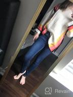 img 1 attached to Women'S V Neck Long Sleeve Ripped Cropped Knit Sweater Jumper Top review by Douglas Irwin