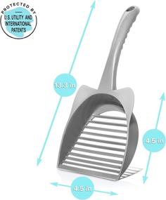 img 3 attached to 🐱 CatGuru Cat Litter Scoop: Jumbo Size with Deep Shovel, Long Handle, and Super Fast Sifting - Durable Kitty Litter Scooper for Efficient Cat Care