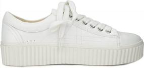 img 2 attached to Step Up Your Style With TOETOS Women'S Reinna White Platform Sneakers - Size 5