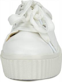 img 1 attached to Step Up Your Style With TOETOS Women'S Reinna White Platform Sneakers - Size 5