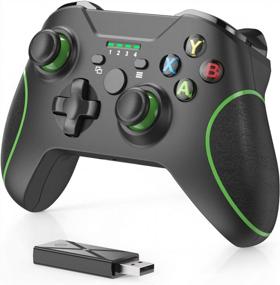 img 4 attached to 2.4GHz Wireless Gamepad Controller For Xbox One, X/S Series, PC Windows 7/8/10/11 With 3.5Mm Headphone Jack Compatible With Xbox One S & X.