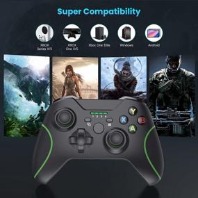img 2 attached to 2.4GHz Wireless Gamepad Controller For Xbox One, X/S Series, PC Windows 7/8/10/11 With 3.5Mm Headphone Jack Compatible With Xbox One S & X.