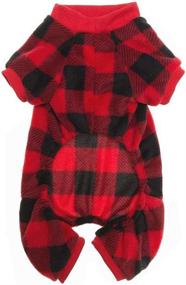 img 3 attached to 🐶 SCENEREAL Dog Plaid Pajamas Red Soft Sweaters for Pets