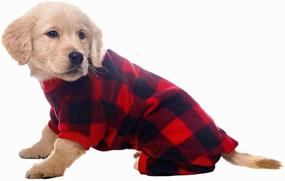 img 1 attached to 🐶 SCENEREAL Dog Plaid Pajamas Red Soft Sweaters for Pets