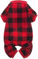 🐶 scenereal dog plaid pajamas red soft sweaters for pets логотип