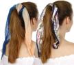 versatile and glamorous: satin and chiffon bandana scarf set for women's hair accessories logo