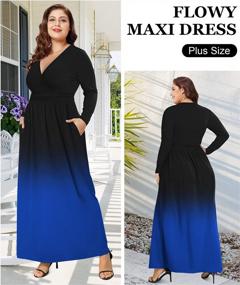 img 2 attached to Stylish And Comfortable Plus Size Maxi Dress With Pockets